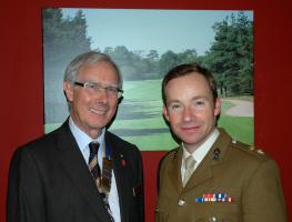 Lieutenant Colonel Eldon Millar with President David Green